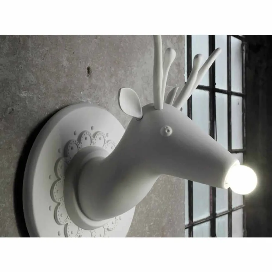 Nástěnná aplikace v matně bílém keramickém moderním designu v Cervo - Memento Viadurini