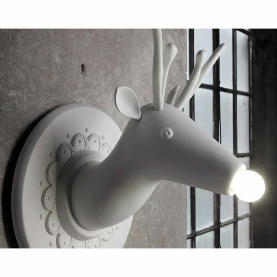 Nástěnná aplikace v matně bílém keramickém moderním designu v Cervo - Memento Viadurini