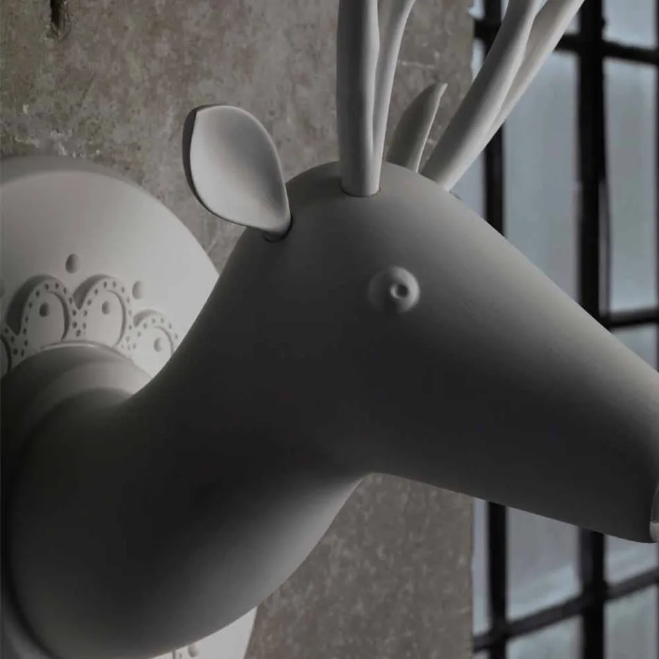 Nástěnná aplikace v matně bílém keramickém moderním designu v Cervo - Memento Viadurini