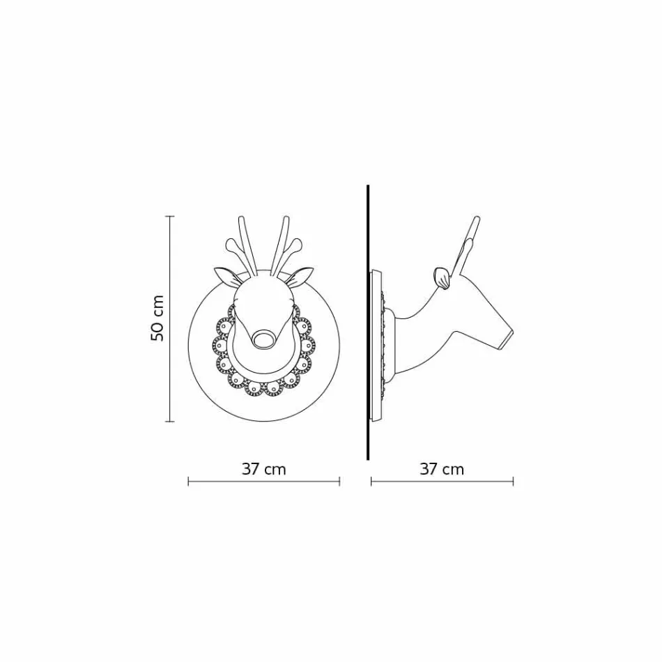 Nástěnná aplikace v matně bílém keramickém moderním designu v Cervo - Memento Viadurini