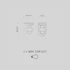 Keramické nástěnné svítidlo s 1 světlem Made in Italy - Berimbau Viadurini