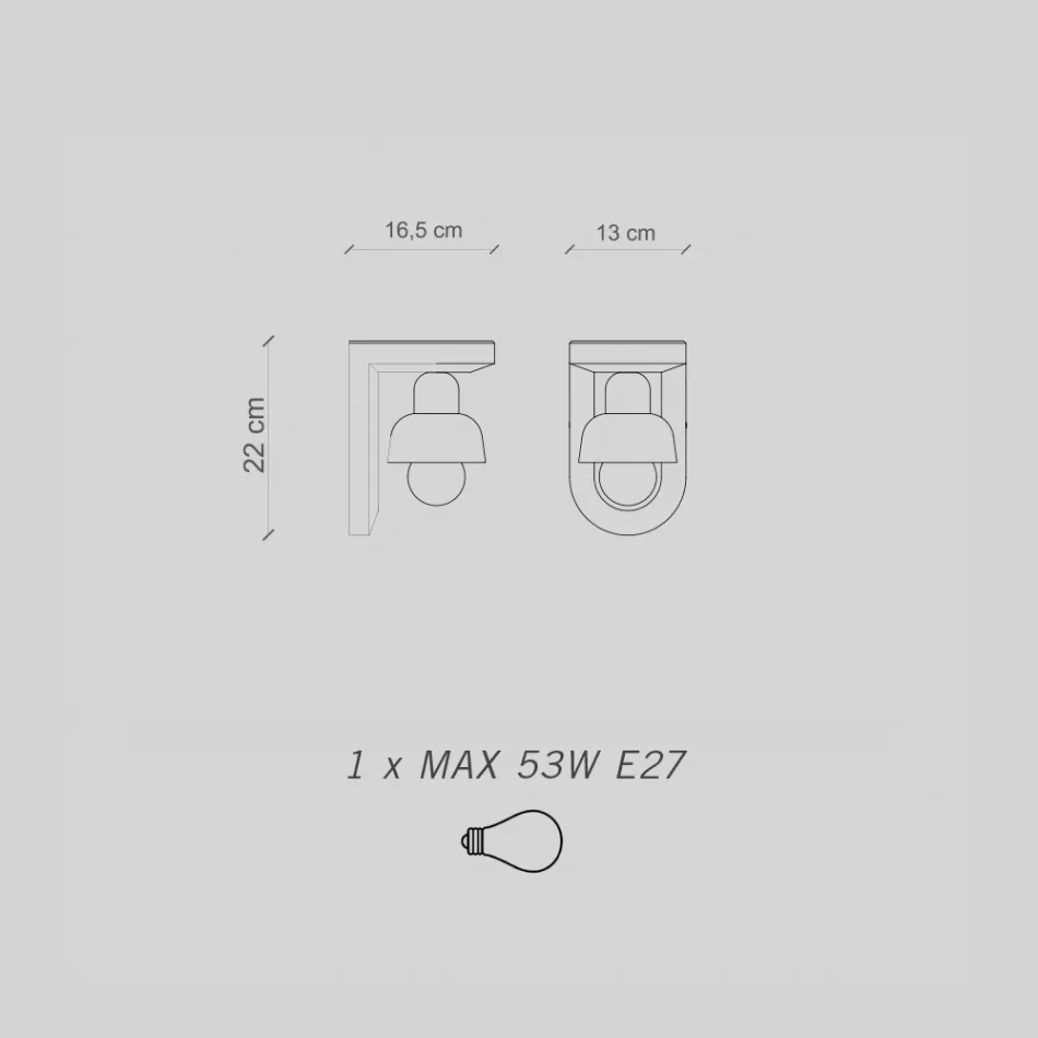 Keramické nástěnné svítidlo s 1 světlem Made in Italy - Berimbau Viadurini