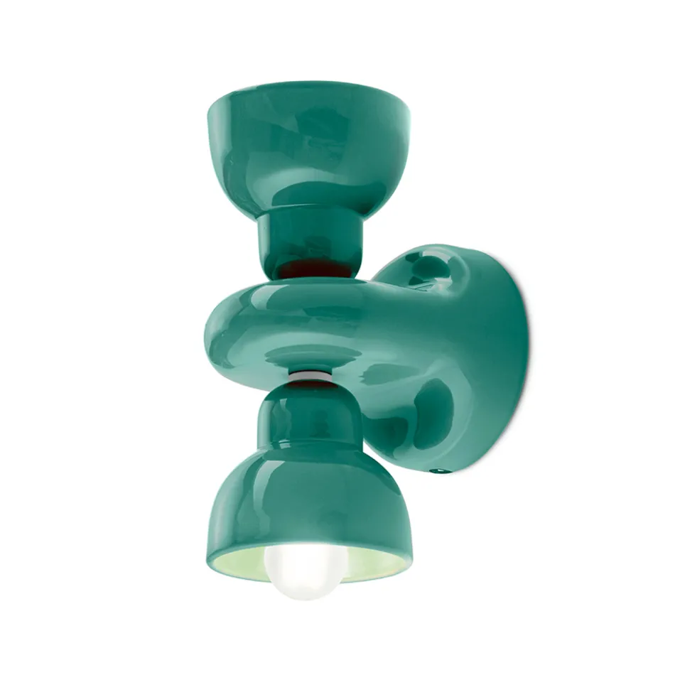 Keramické nástěnné svítidlo se 2 světly Made in Italy - Berimbau Viadurini