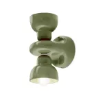 Keramické nástěnné svítidlo se 2 světly Made in Italy - Berimbau Viadurini