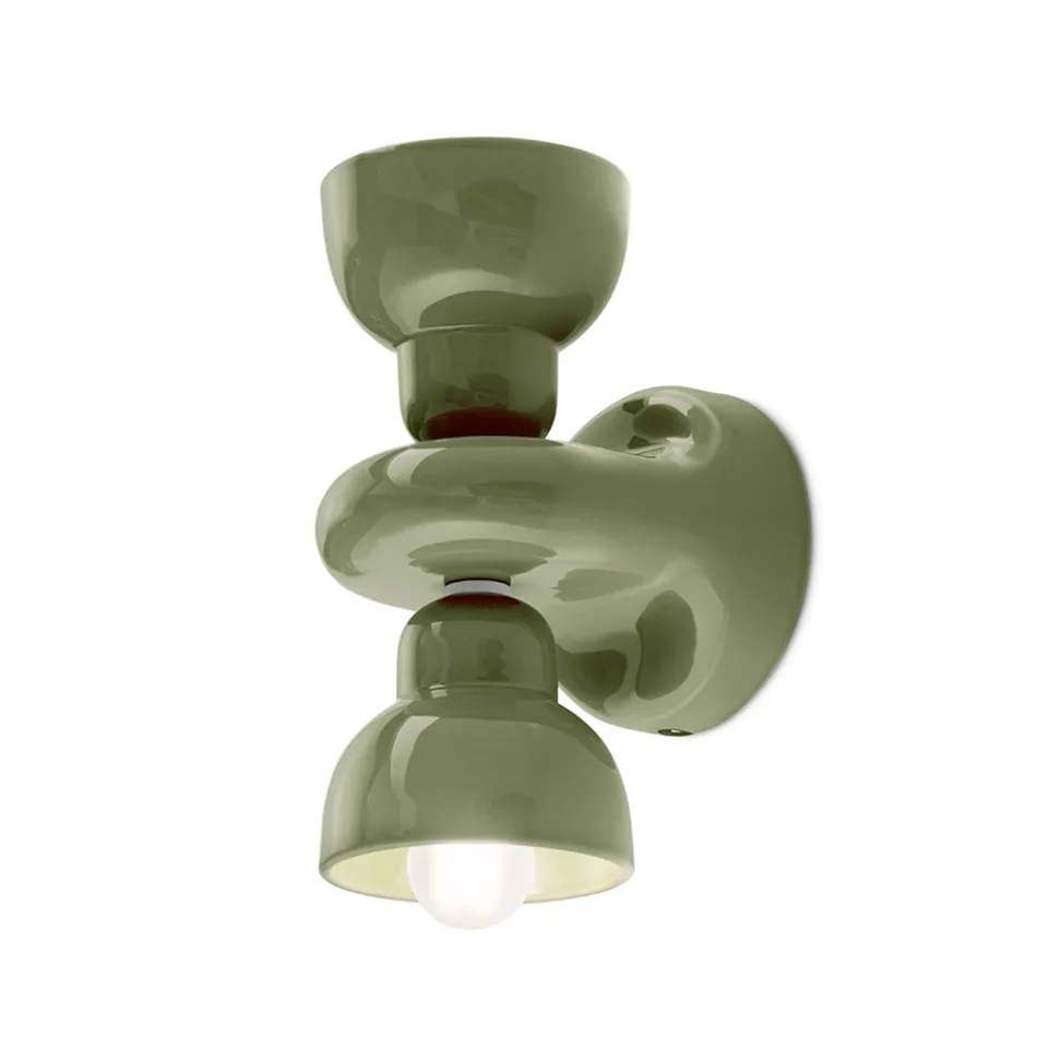 Keramické nástěnné svítidlo se 2 světly Made in Italy - Berimbau Viadurini