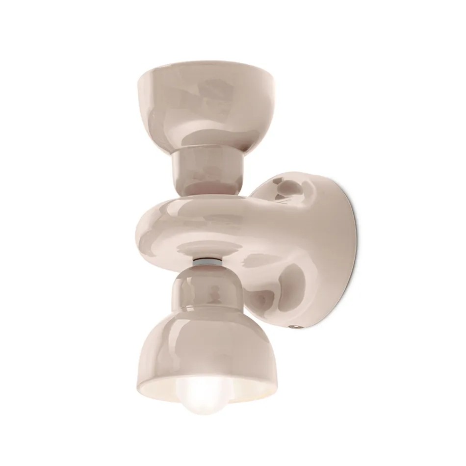 Keramické nástěnné svítidlo se 2 světly Made in Italy - Berimbau Viadurini