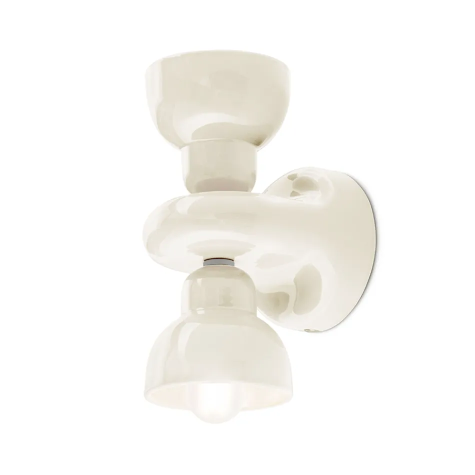 Keramické nástěnné svítidlo se 2 světly Made in Italy - Berimbau Viadurini