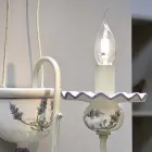 Nástěnné svítidlo z ručně malované keramiky a lakované mosazi - Sanremo Viadurini