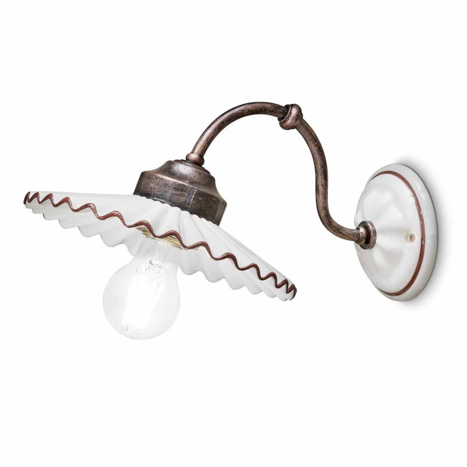 Zdi ke zdi v lesklé barvě vlákna keramického Ferroluce Viadurini