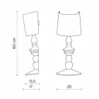 Nástěnná lampa z lakované keramiky a stínidla v bílém povlečení - Cadabra Viadurini