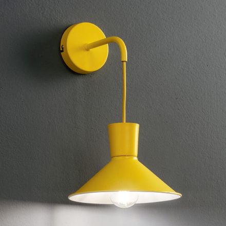 Nástěnné svítidlo z barevného kovu moderního průmyslového designu - Lunapop Viadurini