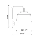 Nástěnné svítidlo z kovu a ručně vyráběné keramiky s dvojitým otevíráním - 50S Viadurini