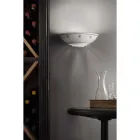 Nástěnné svítidlo Half Moon v keramické ručně malované květinové - Terst Viadurini