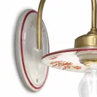 Vintage designové nástěnné svítidlo ze železa a ručně malované keramiky - Asti Viadurini