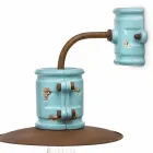 Nášivka světla stěny keramické a kovové řemesla Katy Viadurini