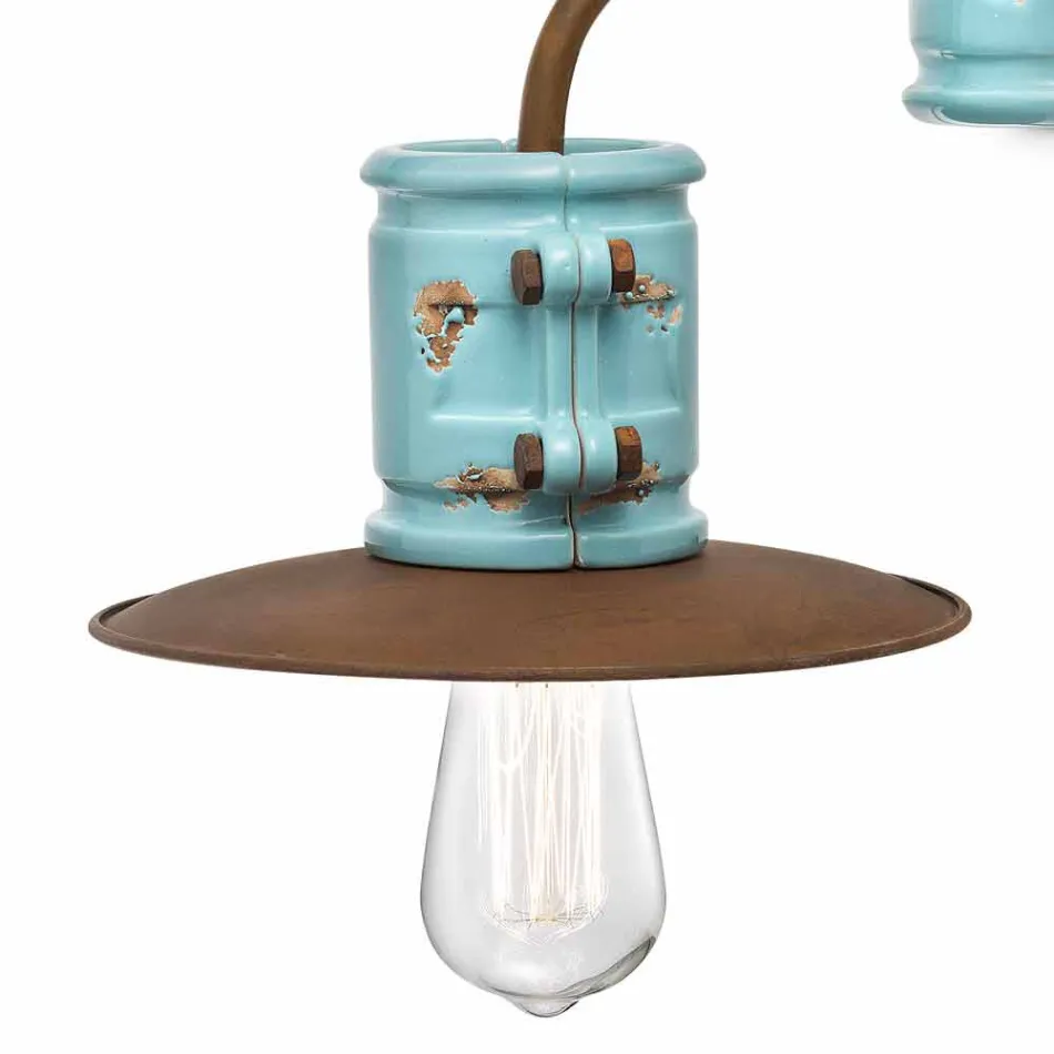 Nášivka světla stěny keramické a kovové řemesla Katy Viadurini