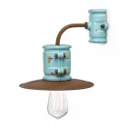 Nášivka světla stěny keramické a kovové řemesla Katy Viadurini