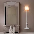 High Wall nášivka v bílé keramice a stínidlo v lněném designu - Cadabra Viadurini