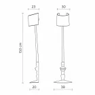 High Wall nášivka v bílé keramice a stínidlo v lněném designu - Cadabra Viadurini