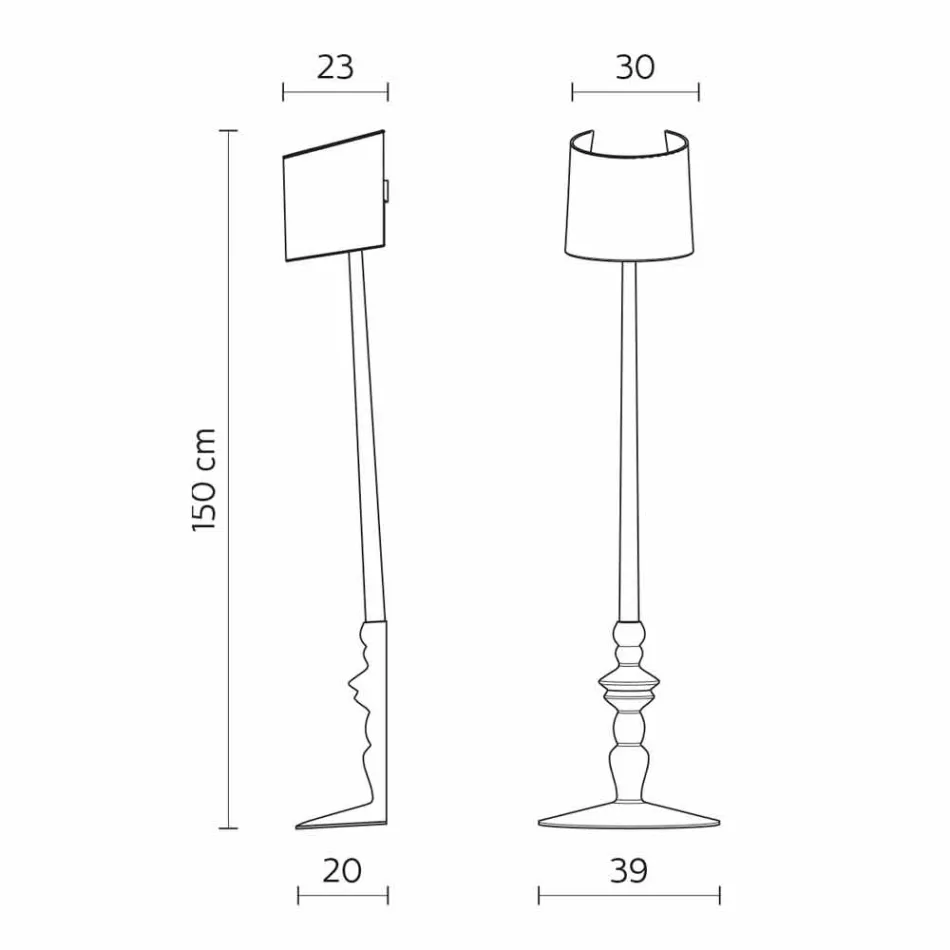 High Wall nášivka v bílé keramice a stínidlo v lněném designu - Cadabra Viadurini
