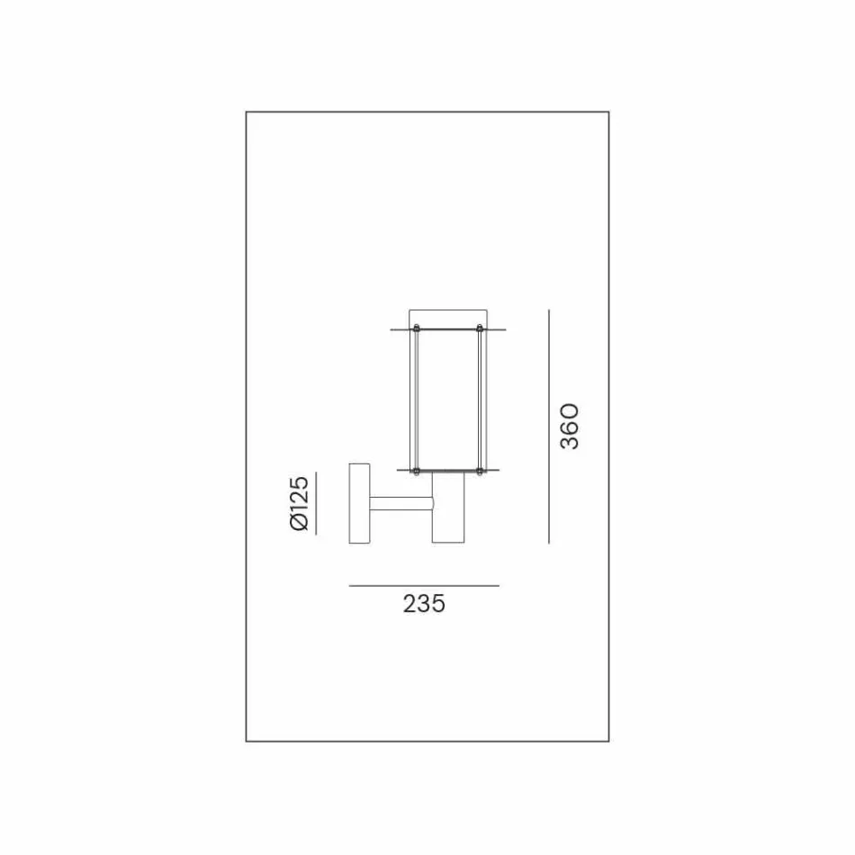 Venkovní nástěnná lampa z mosazi a bílého skla - lodžie od Il Fanale Viadurini