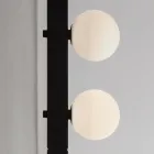 Designová nástěnná lampa v černém hliníku s koulemi a bodovými světly - Exodus Viadurini