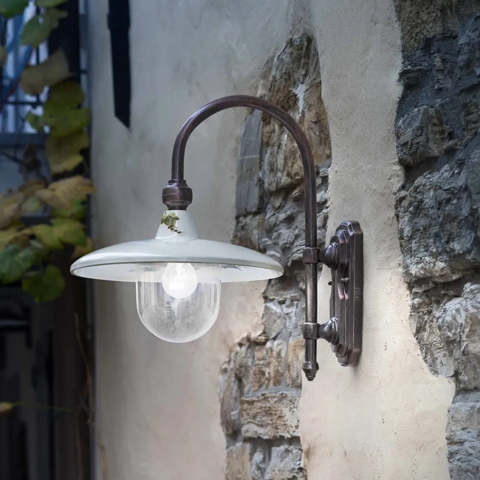 Nástěnné svítidlo z hliníku a ručně zdobený klasický design - Campobasso Viadurini