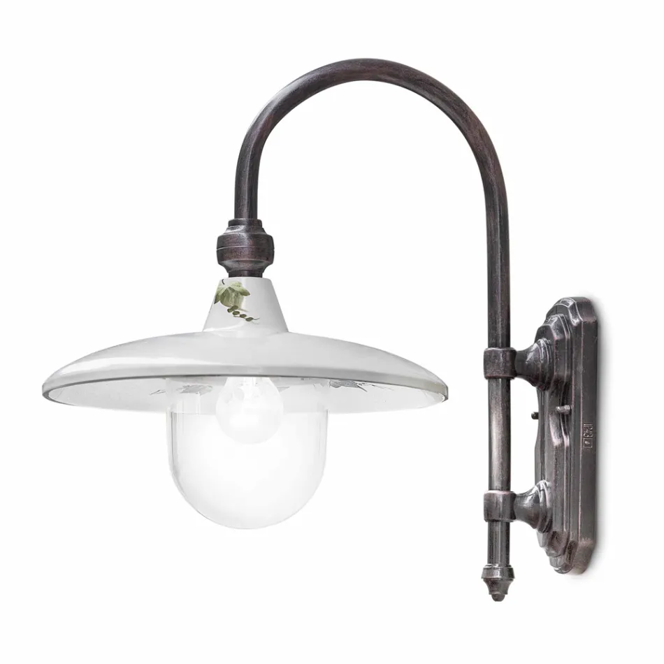 Nástěnné svítidlo z hliníku a ručně zdobený klasický design - Campobasso Viadurini