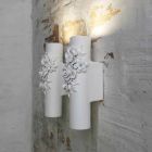 Nástěnná nástěnná matná bílá keramika s dekorativními květinami - revoluce Viadurini