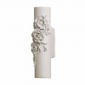 Nástěnná nástěnná matná bílá keramika s dekorativními květinami - revoluce