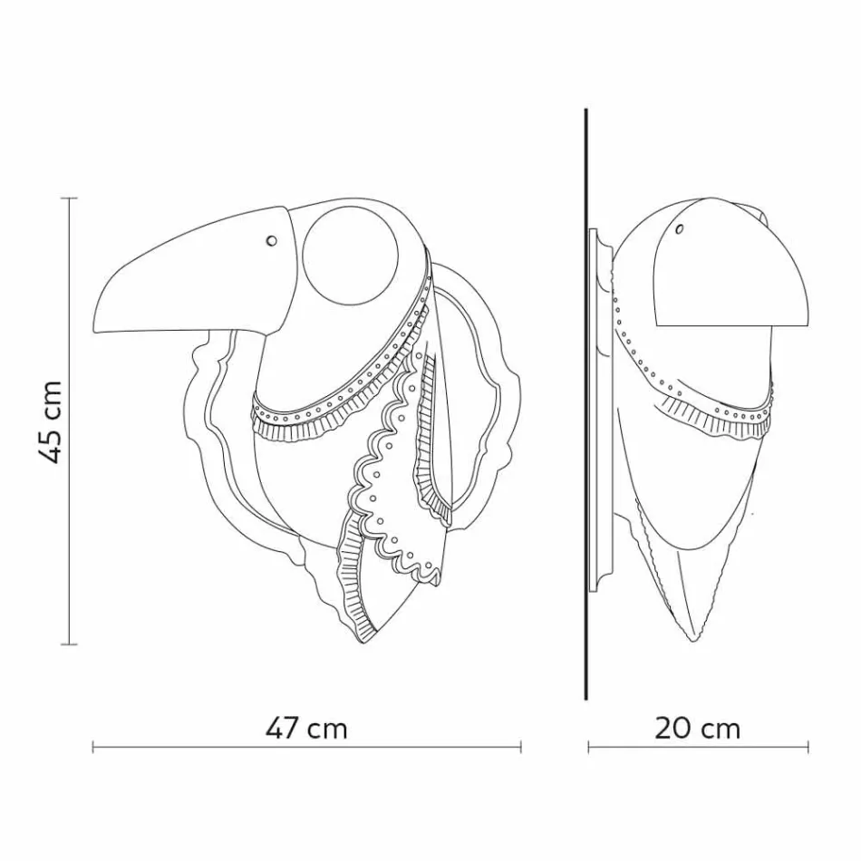 Nástěnná lampa v matně bílém keramickém moderním italském designu - Tucano Viadurini