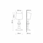 Nástěnná lampa z malovatelné keramiky se stínidlem moderního designu - Cadabra Viadurini