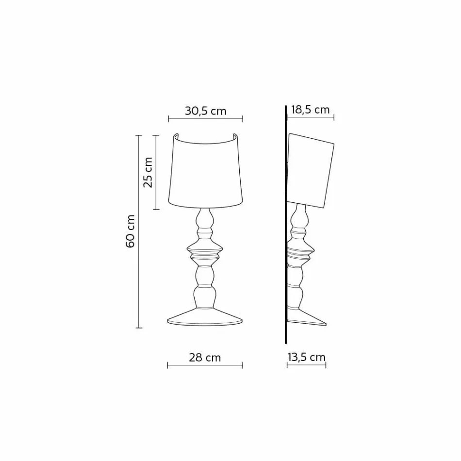 Nástěnná lampa z malovatelné keramiky se stínidlem moderního designu - Cadabra Viadurini