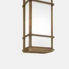 Vintage nástěnná nástěnná svítidla se 2 světly v mosazi a plexiskle - Quadro od Il Fanale Viadurini