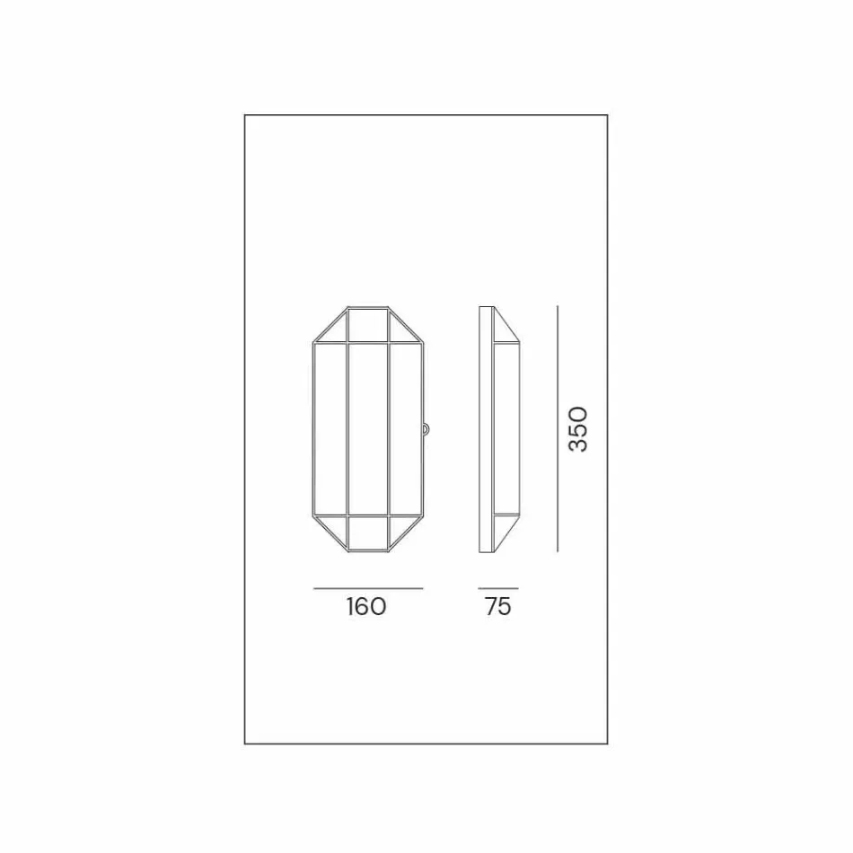 Ručně vyrobená nástěnná lampa ze skla a mosazi 1 nebo 2 světla - vázaná Il Fanale Viadurini