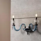 Klasická nástěnná lampa 2 světla ručně vyráběné luxusní sklo vyrobené v Itálii - fyziologický roztok Viadurini