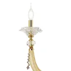 Klasická nástěnná lampa 2 světla Foukané sklo a květinové detaily - Bluminda Viadurini