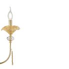 Klasická nástěnná lampa se 3 světly ze skla, křišťálu a luxusního kovu - Flandry Viadurini