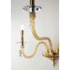 Klasická nástěnná lampa 3 světla z foukaného skla a ručně vyráběné detaily - Phaedra Viadurini