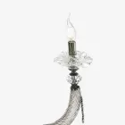 Klasická nástěnná lampa 3 světla Foukané sklo a květinové detaily - Bluminda Viadurini