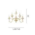 Klasická nástěnná lampa 6 světel z porcelánu a luxusního foukaného skla - Eteria Viadurini