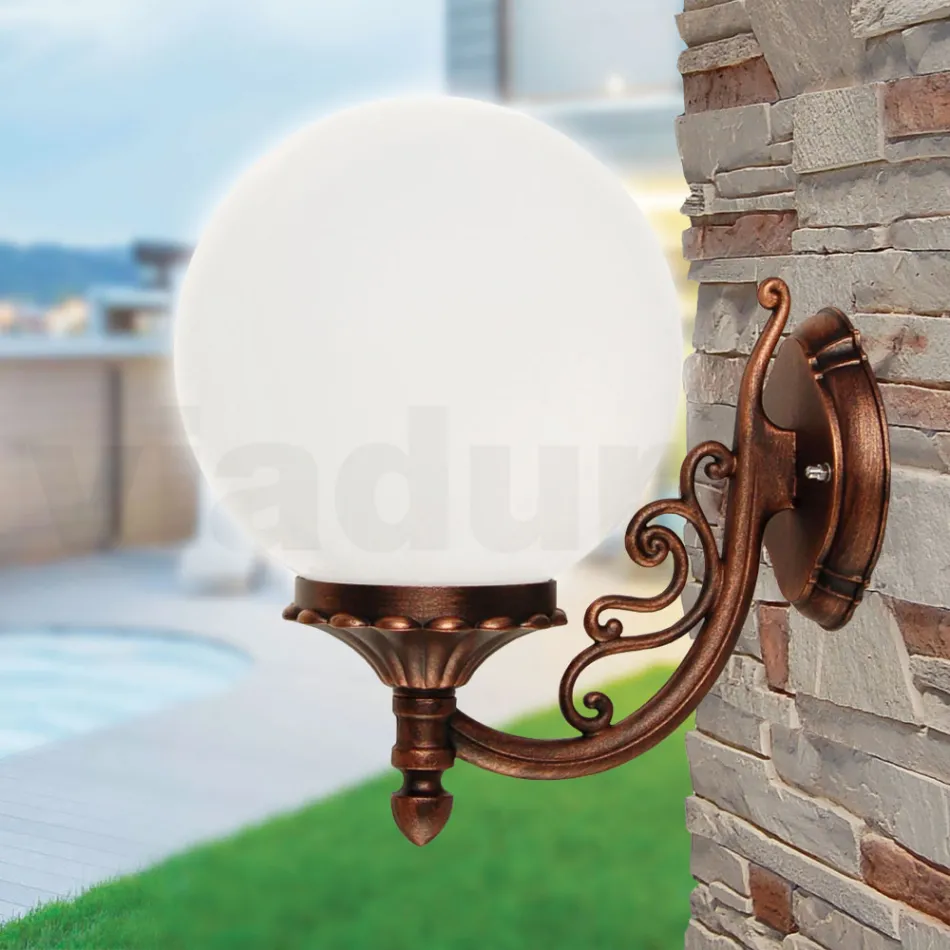 Nášivka s akrylovou koulí a tlakově litou hliníkovou strukturou - Trovanero Viadurini