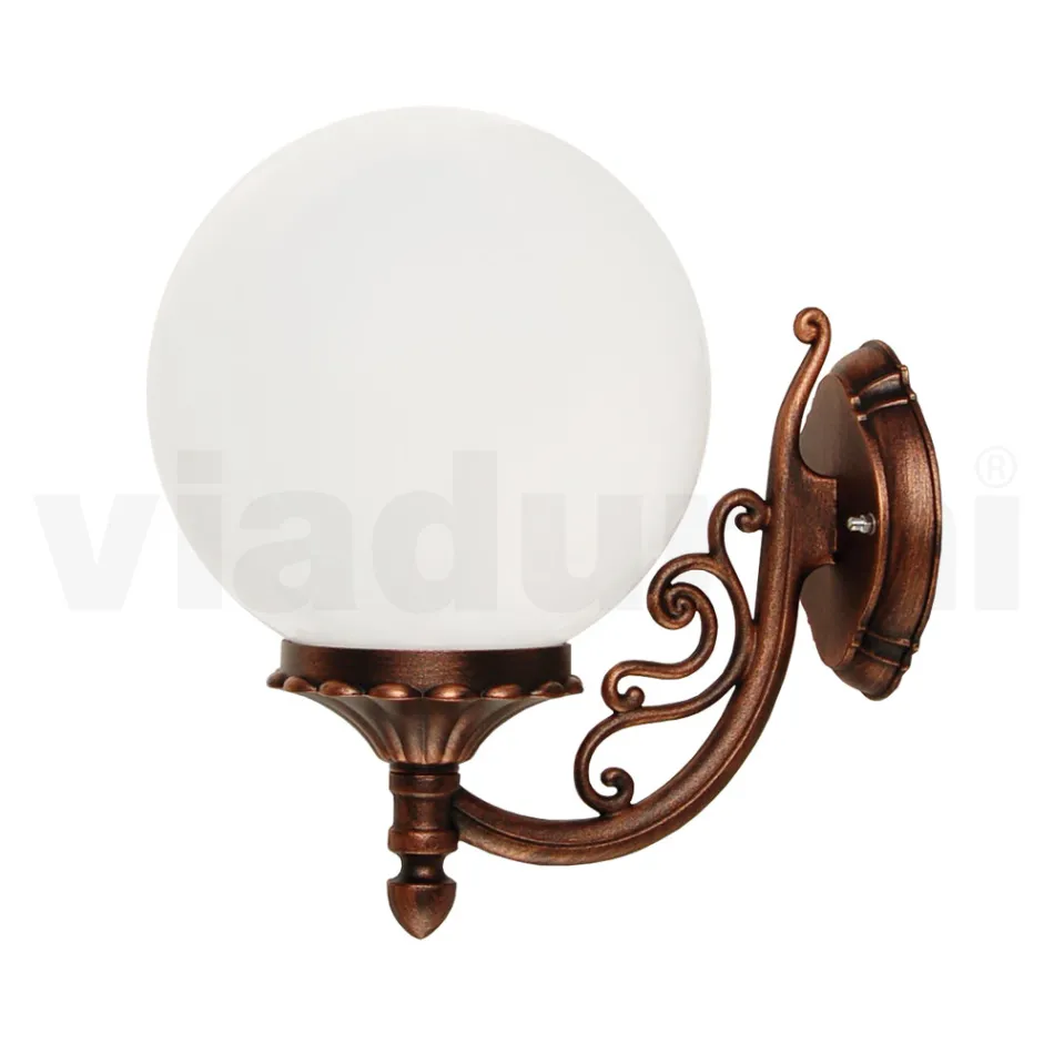 Nášivka s akrylovou koulí a tlakově litou hliníkovou strukturou - Trovanero Viadurini