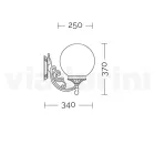 Nášivka s akrylovou koulí a tlakově litou hliníkovou strukturou - Trovanero Viadurini