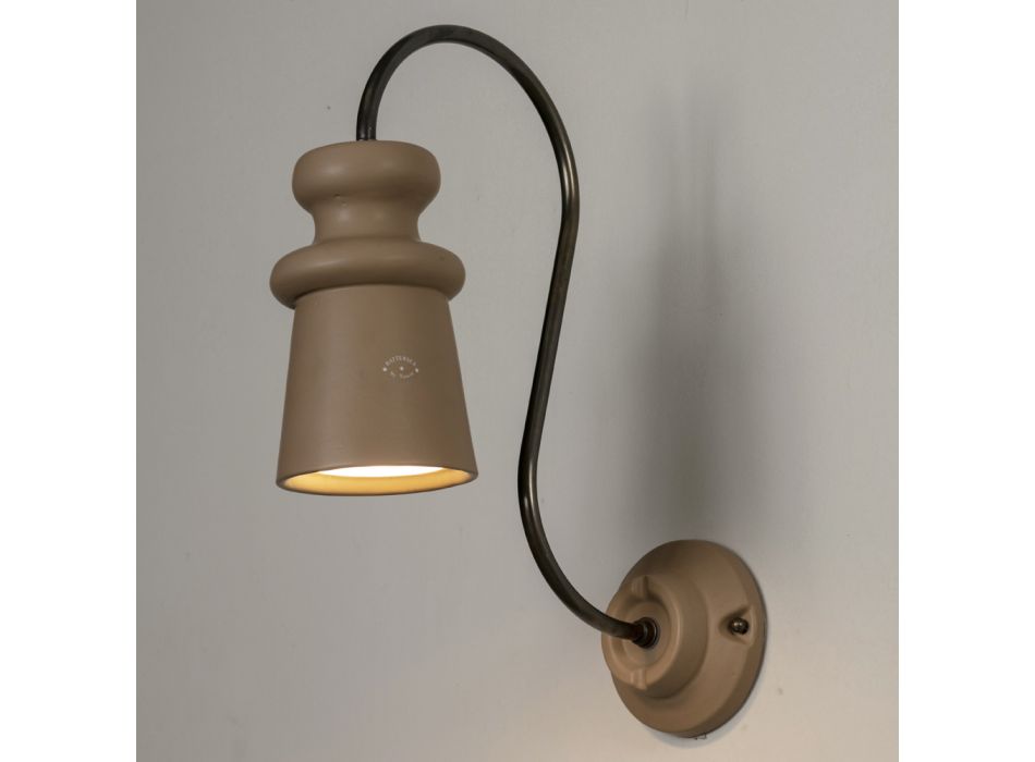 Ručně vyrobená venkovní nástěnná lampa Majolica Made in Italy - Toscot Battersea Viadurini