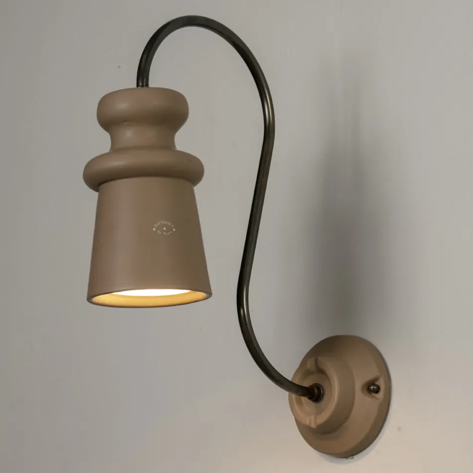 Ručně vyrobená venkovní nástěnná lampa Majolica Made in Italy - Toscot Battersea Viadurini