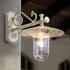 Klasická ručně malovaná hliníková venkovní nástěnná lampa - Janov Viadurini