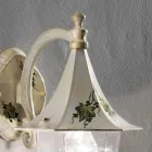 Venkovní nástěnná lampa v ručně malovaném hliníku a dekoraci Edere - Arezzo Viadurini