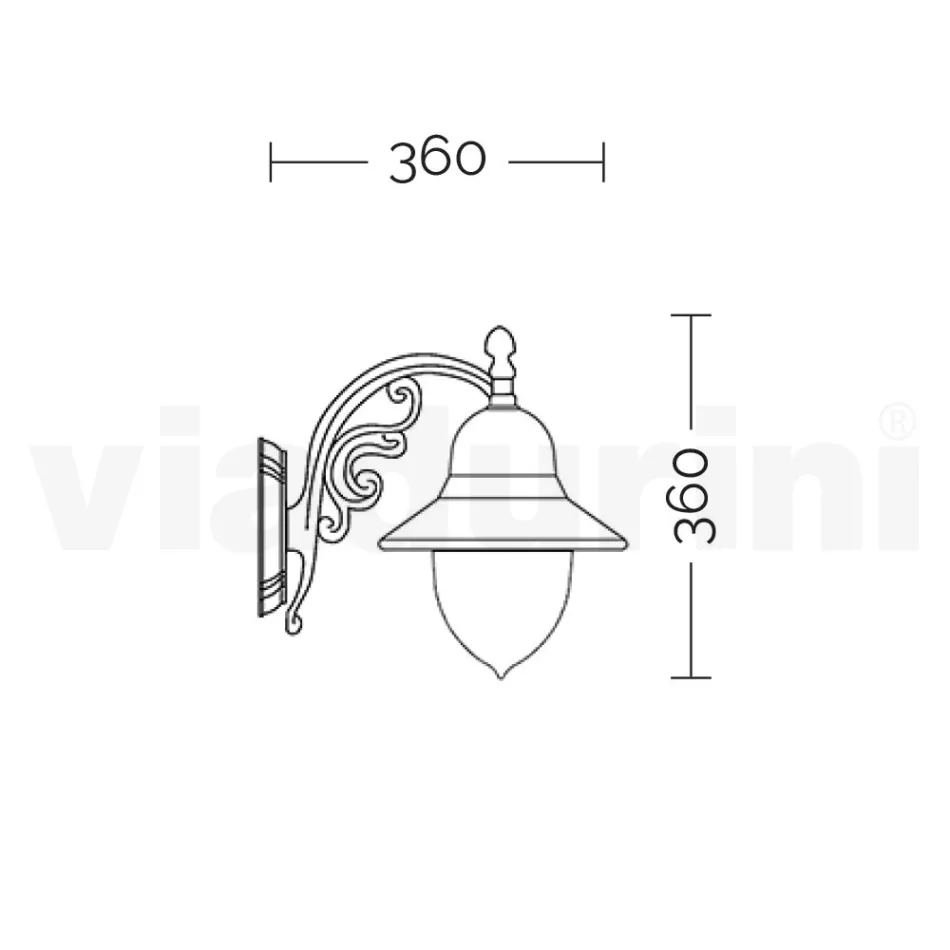 Venkovní nástěnné svítidlo z hliníku a polykarbonátu Made in Italy - Cassandra Viadurini