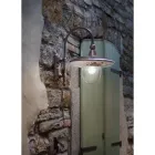 Venkovní nástěnná lampa v černém hliníku a ručně malované květiny - Latina Viadurini